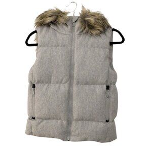 GAP Puffer Vest with Fur Hood - XS - Perfect Condition